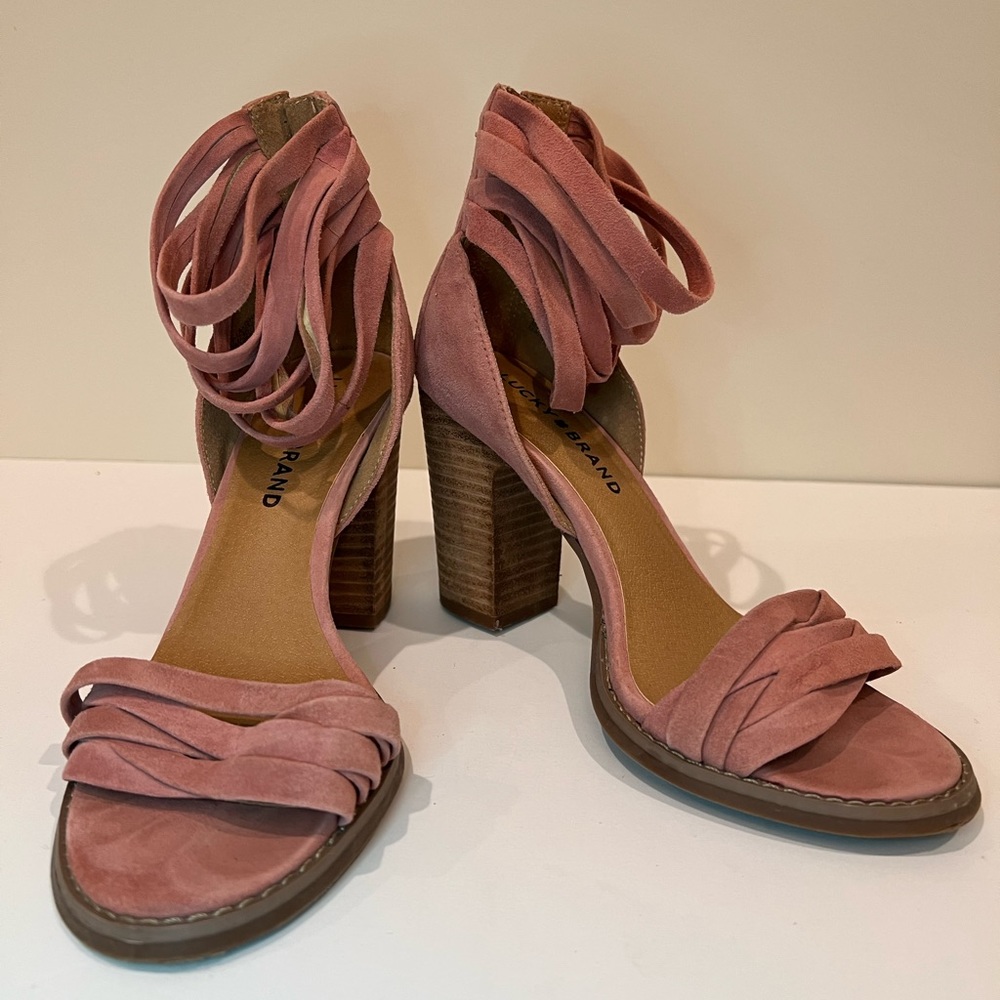 LUCKY BRAND Size 6 Pink Strappy Heels